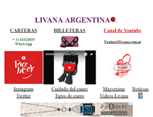 Tablet Screenshot of livana.com.ar